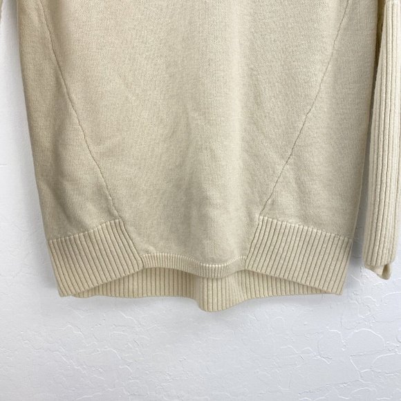 Athleta Merino Nopa Tunic Sweater Womens XS 100% Merino Extra Fine Wool IVORY - Picture 2 of 10